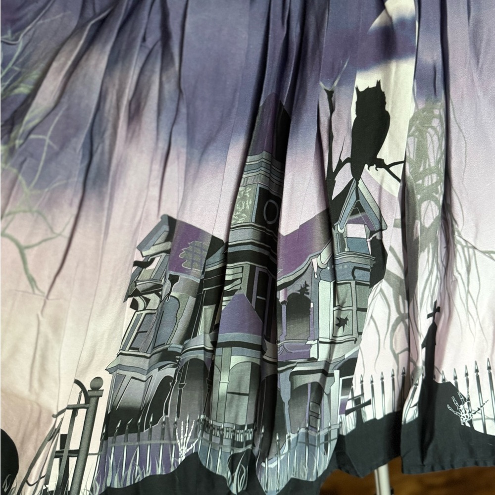 Unique Vintage - Haunted Mansion Circle Skirt - XL - Picture 3 of 3